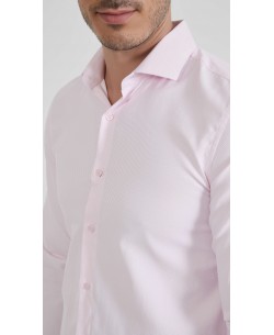 SLIM5051-02 Tone on tone stripes shirt - Pink