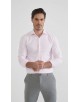 SLIM5051-02 Chemise rayures ton sur ton - Rose