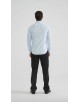 SLIM5051-03 Chemise rayures ton sur ton - Ciel