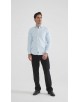 SLIM5051-03 Chemise rayures ton sur ton - Ciel
