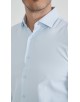 SLIM5051-03 Chemise rayures ton sur ton - Ciel