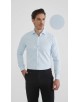 SLIM5051-03 Chemise rayures ton sur ton - Ciel