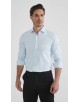 SLIM5051-03 Chemise rayures ton sur ton - Ciel