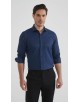 SLIM5051-04 Chemise rayures ton sur ton - Marine
