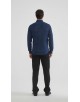 SLIM5051-04 Chemise rayures ton sur ton - Marine