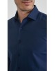 SLIM5051-04 Chemise rayures ton sur ton - Marine