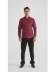 SLIM5051-05 Chemise rayures ton sur ton - Bordeaux