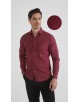 SLIM5051-05 Chemise rayures ton sur ton - Bordeaux