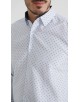 1506201-01 Chemise coupe droite à motifs - Blanc