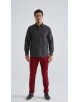 1506201-02 Chemise coupe droite à motifs - Noir