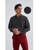 1506201-02 Chemise coupe droite à motifs - Noir