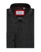 1506201-02 Chemise coupe droite à motifs - Noir