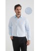 1506201-03 Chemise coupe droite à motifs - Blanc