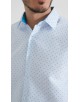 1506201-03 Chemise coupe droite à motifs - Blanc