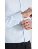 1506201-03 Chemise coupe droite à motifs - Blanc