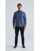 1506201-04 Chemise coupe droite à motifs - Bleu