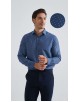 1506201-04 Chemise coupe droite à motifs - Bleu