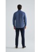 1506201-04 Chemise coupe droite à motifs - Bleu