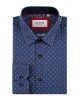 1506201-04 Chemise coupe droite à motifs - Bleu