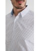 1506201-05 Chemise coupe droite à motifs - Blanc