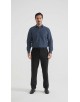 1506201-06 Chemise coupe droite à motifs - Bleu