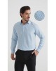 1506201-07 Chemise coupe droite à motifs - Bleu
