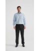 1506201-07 Chemise coupe droite à motifs - Bleu