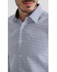 1506201-08 Chemise coupe droite à motifs - Marine