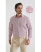 1506201-09 Chemise coupe droite à motifs - Rouge