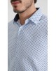 1506201-11 Chemise coupe droite à motifs - Blanc