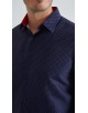 1506201-12 Chemise coupe droite à motifs - Marine