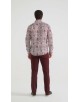 1506201-15 Chemise coupe droite à motifs - Bordeaux
