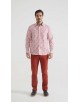 1506201-16 Chemise coupe droite à motifs - Rose