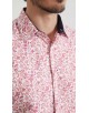 1506201-16 Chemise coupe droite à motifs - Rose