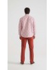1506201-16 Chemise coupe droite à motifs - Rose