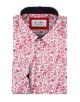 1506201-16 Chemise coupe droite à motifs - Rose