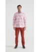 1506201-18 Chemise coupe droite à motifs - Rose