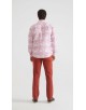 1506201-18 Chemise coupe droite à motifs - Rose