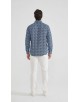 1506202-01 Chemise coupe droite à motifs - Bleu
