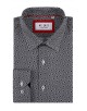 1506202-10 Chemise coupe droite à motifs - Noir