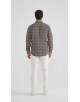 1506202-02 Chemise coupe droite à motifs - Marron