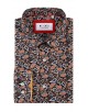 1506202-02 Chemise coupe droite à motifs - Marron