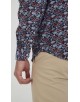 1506202-03 Chemise coupe droite à motifs - Noir