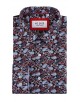 1506202-03 Chemise coupe droite à motifs - Noir