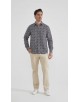 1506202-04 Chemise coupe droite à motifs - Marine