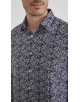 1506202-04 Chemise coupe droite à motifs - Marine