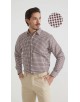 1506202-06 Chemise coupe droite à motifs - Marron
