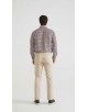 1506202-06 Chemise coupe droite à motifs - Marron
