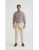 1506202-06 Chemise coupe droite à motifs - Marron