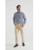 1506202-07 Chemise coupe droite à motifs - Blanc